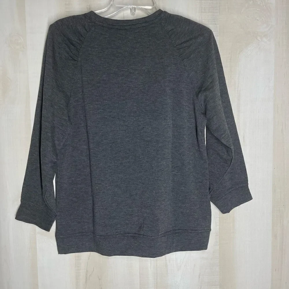 CATO new without‎ tags gray Baby it’s cold outside Holiday sweatshirt, size XS - Picture 14 of 16